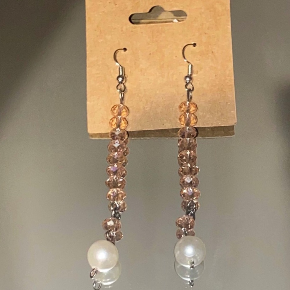 Faux pearl earrings